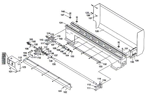 складальна схема станини токарного верстата Профі 550 Профі 550 Схема збирання станини токарного верстата